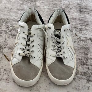 Vintage White and Gray Women's Sneakers